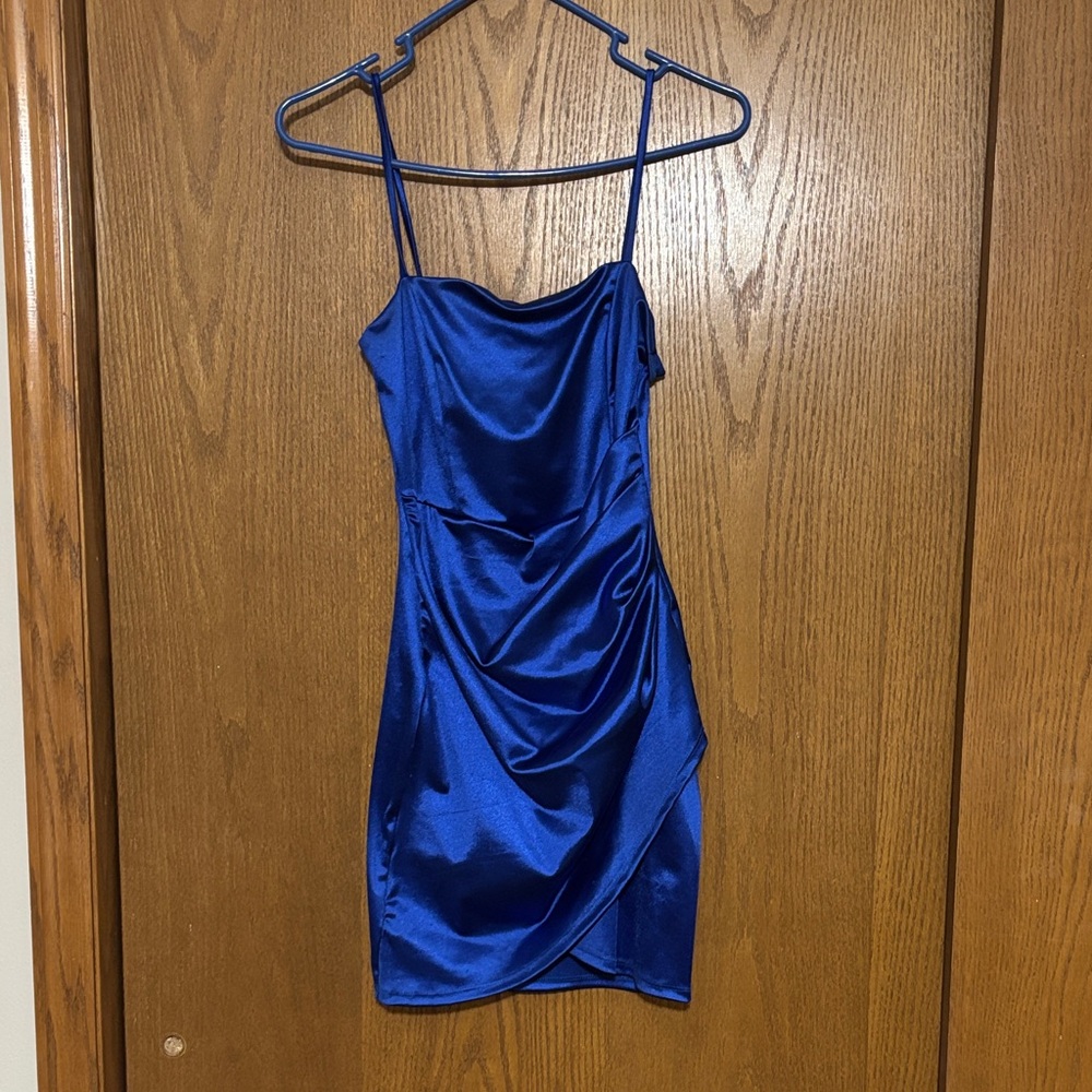 Windsor Royal Blue Satin Mini Dress